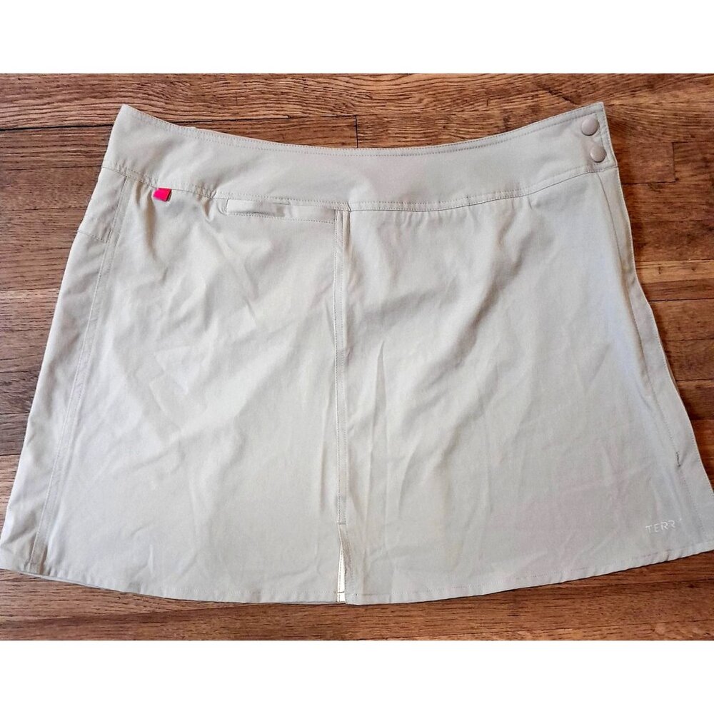 Terry Womens Cream Mini Skirt - Lightweight A-Line